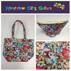 Large Tote Bag - Pastel Butterfly Large Tote Bag - Pastel Butterfly